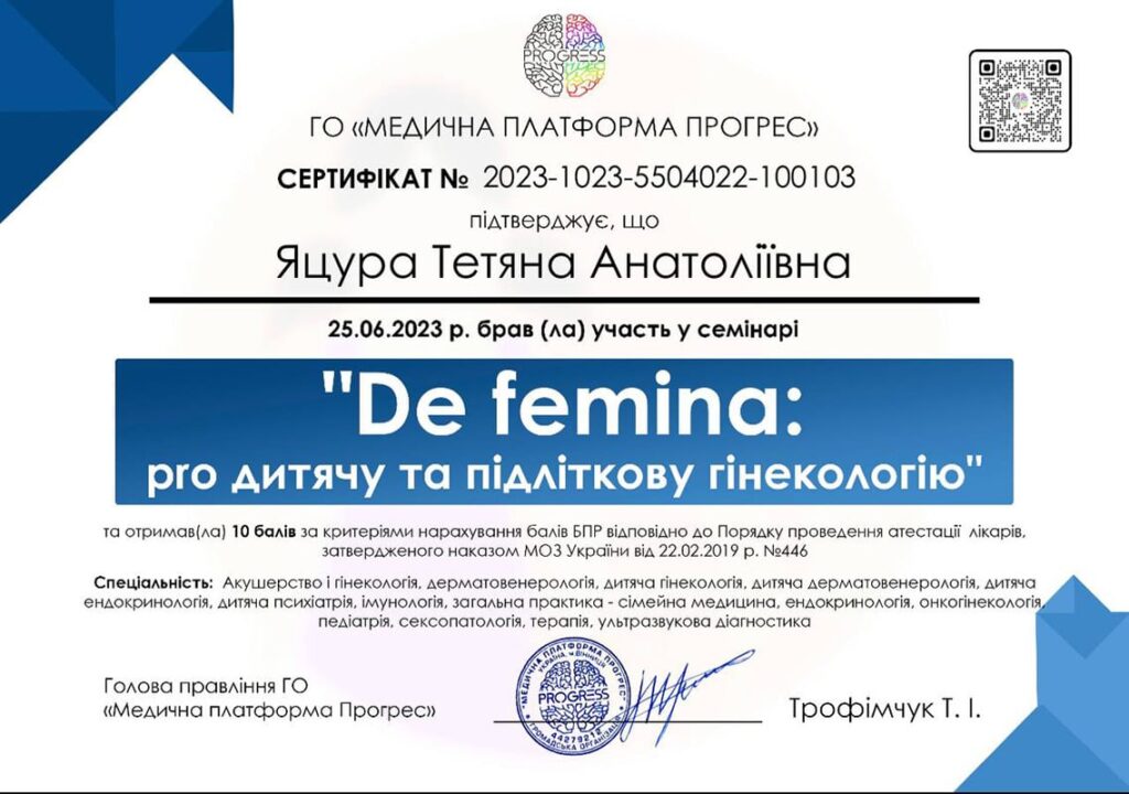 яцура тетяна анатоліївна, гінеколог київ, лікар гінеколог київ, узд спеціаліст київ, узд київ